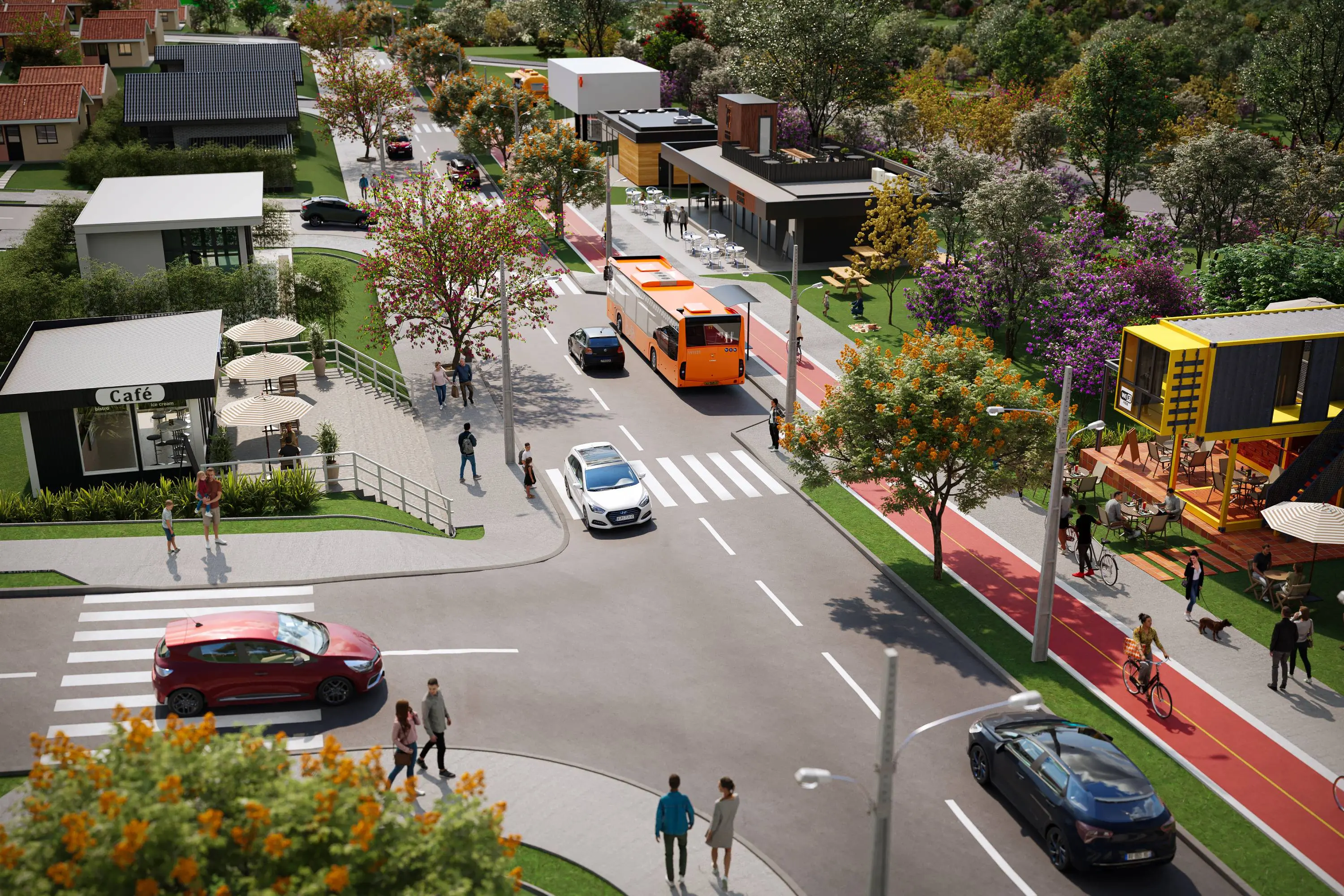 Projeto urbano do Amplo Park inclui ciclovia, boulevard, espaços de convivência e comércio, proposta que busca impulsionar o desenvolvimento da região de Chapada.