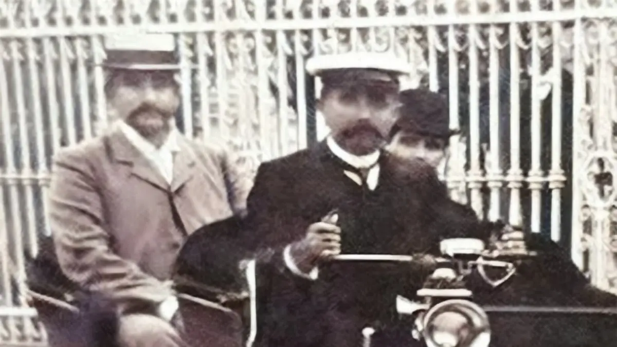 Henrique Dumont e seu filho, Santos Dumont.