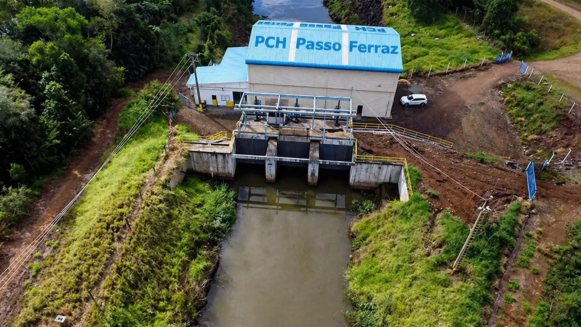 PCH Passo Ferraz, em Santa Catarina: geração limpa e previsível que reforça a estabilidade do sistema elétrico.