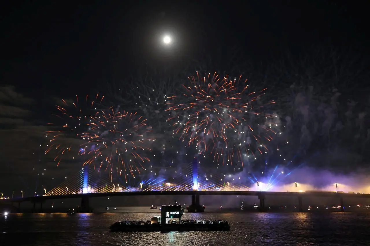 Evento de inauguração da Ponte de Guaratuba