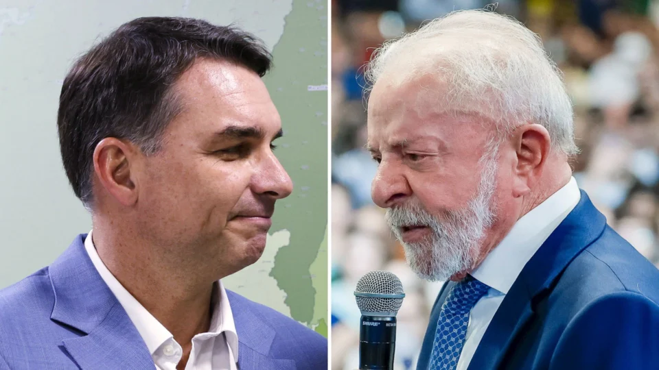 Flávio Bolsonaro e Lula