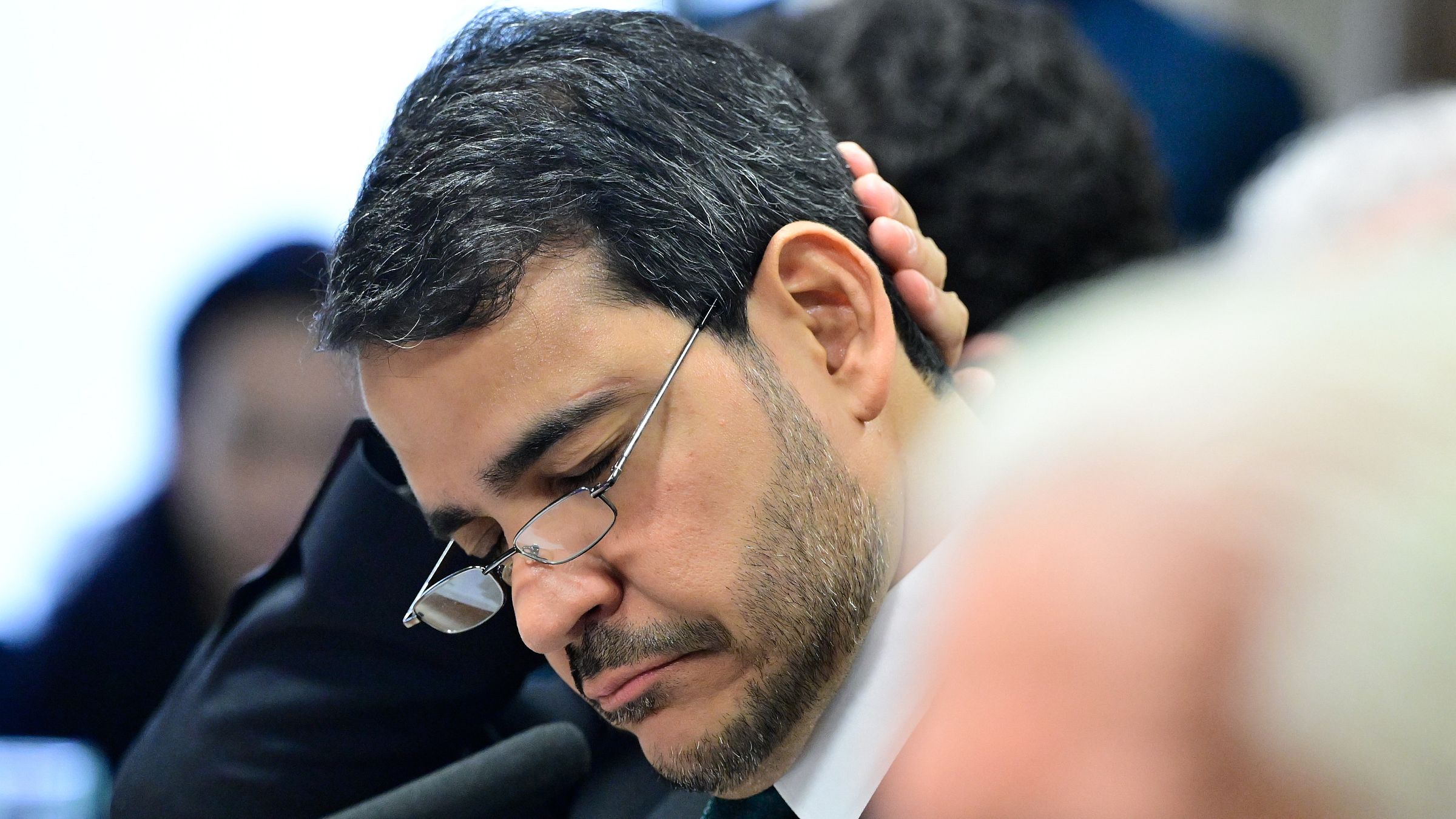 Jorge Messias, durante a sabatina na CCJ do Senado.