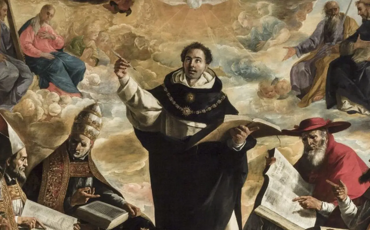 Detalhe da "Apoteose de São Tomás de Aquino", de Francisco de Zurbarán.