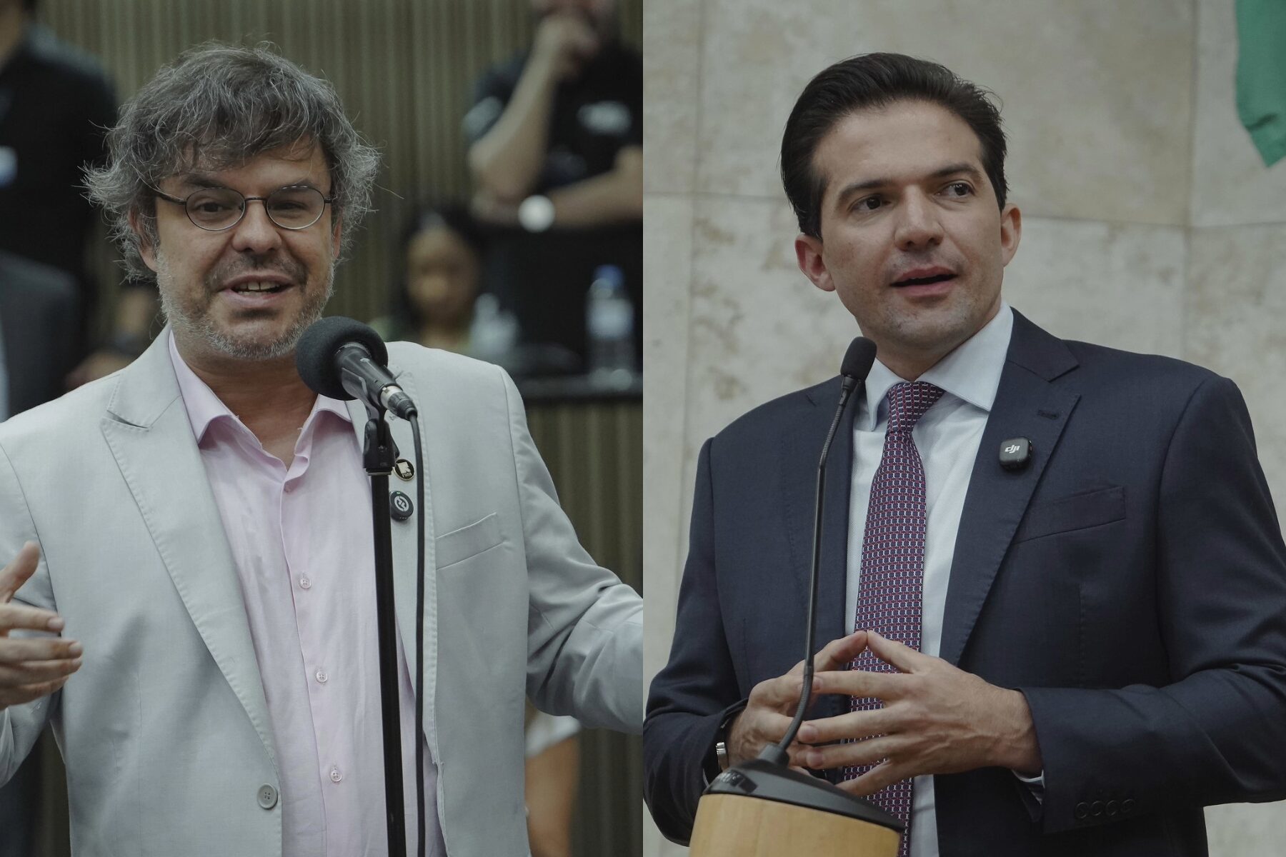 Protesto de alunos da USP, Unesp e Unicamp terminou em confusão com os vereadores Rubinho Nunes e Adrilles Jorge.
