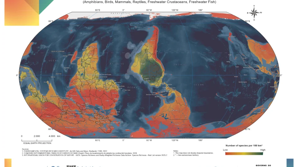 Mapa-múndi biodeiversidade IBGE