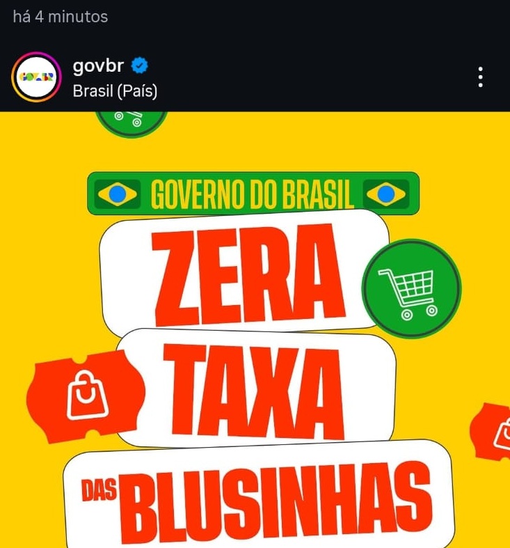 Governo Lula celebra fim da “taxa das blusinhas”, que ele mesmo criou
