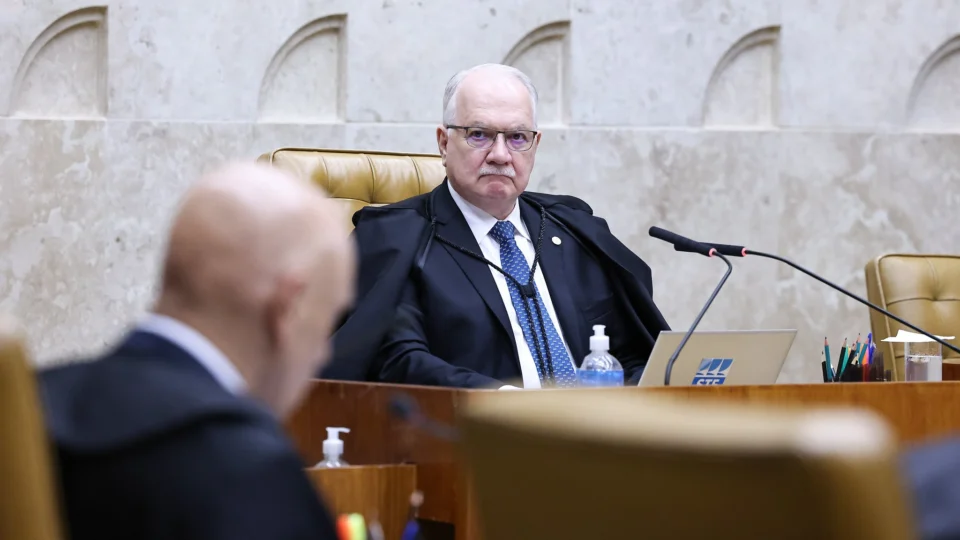 Edson Fachin e Alexandre de Moraes no plenário do STF