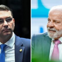 Flávio Bolsonaro e Luiz Inácio Lula da Silva