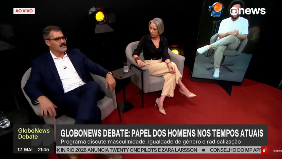Em debate, Juliano Cazarré critica generalização sobre homens: “Assassinos são 1%”