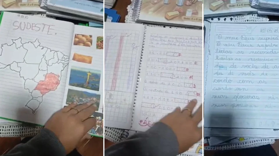 A família manteve o ensino domiciliar dos filhos por dois anos e registrou todos os conteúdos aplicados.