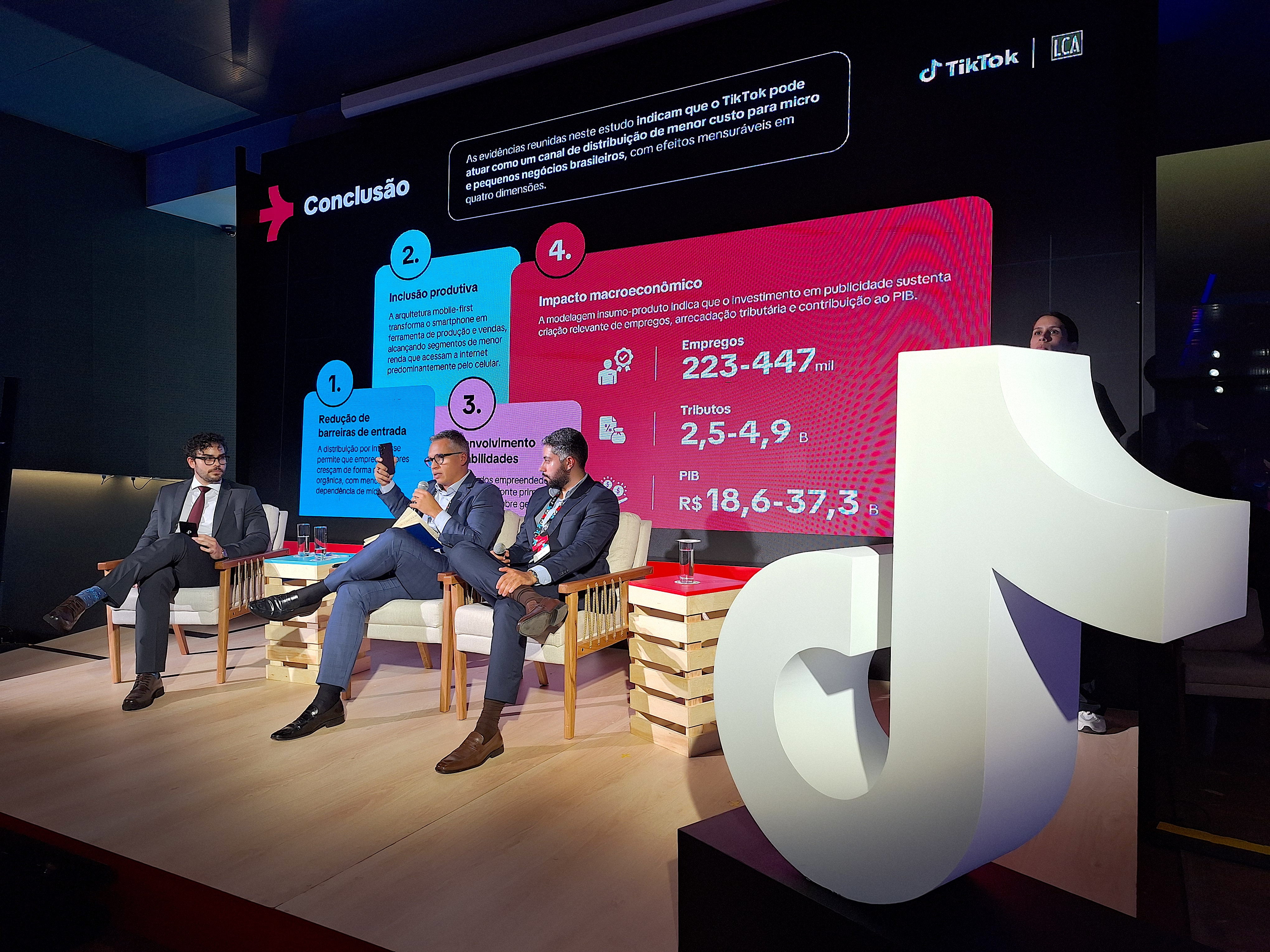 Em divulgação de relatório, TikTok diz que já tem impacto de mais de R$ 18 bilhões no PIB do Brasil.