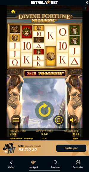 Slot Divine Fortune Megaways disponível na Estrelabet