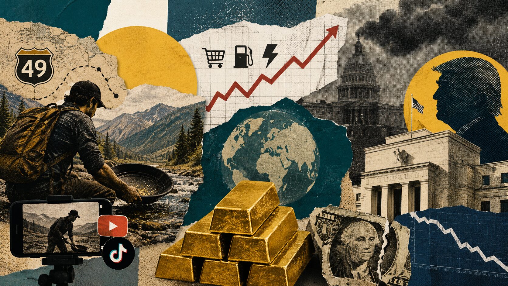 Nova corrida do ouro: desconfiança no dólar faz americanos investirem em equipamentos para procurar ouro no Oeste do país