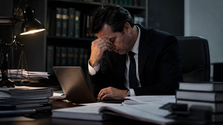 Por trás da técnica, dos prazos e da produtividade constante, existe uma advocacia silenciosa que também carrega pressão, exaustão emocional e dificuldade de desligar da rotina jurídica.