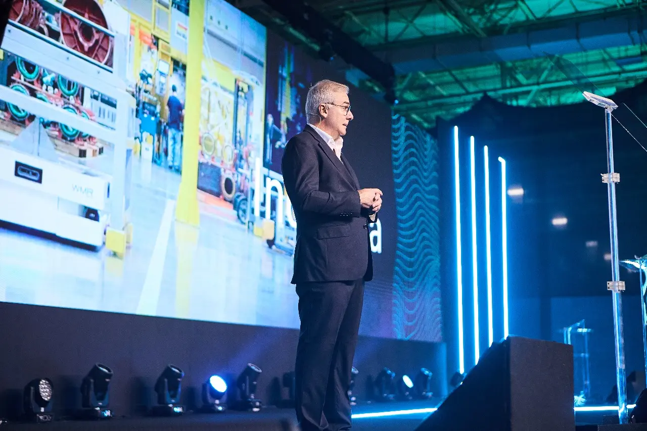 Carlênio Castelo Branco, CEO da Senior Sistemas, durante apresentação em evento corporativo da companhia.