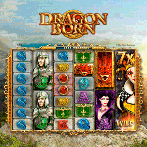 Interface do primeiro slot com Megaways desenvolvido pela Big Time Gaming, o Dragon Born (2015)
