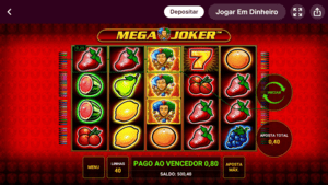 Tela inicial do Mega Joker em sua versão grátis