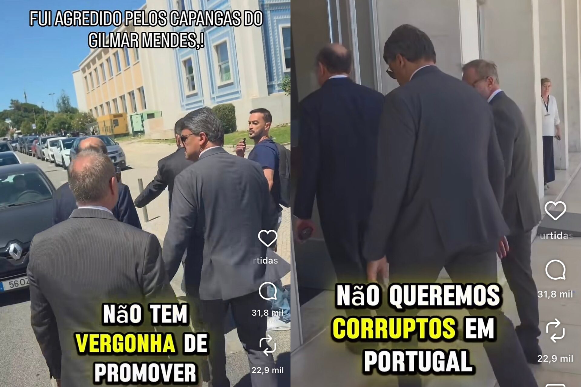 Jornalista português detido no Brasil antes de ato de Bolsonaro confronta Gilmar Mendes