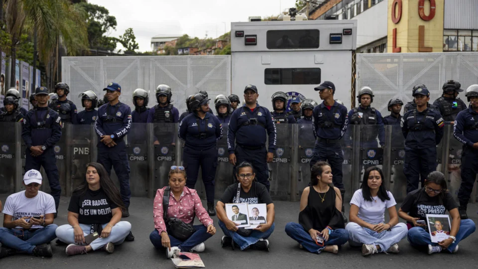 Prisão de presos políticos em Caracas, na Venezuela.