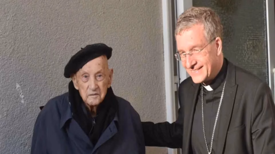 Padre Bruno Kant e Bispo Michael Gerber de Fulda, na Alemanha