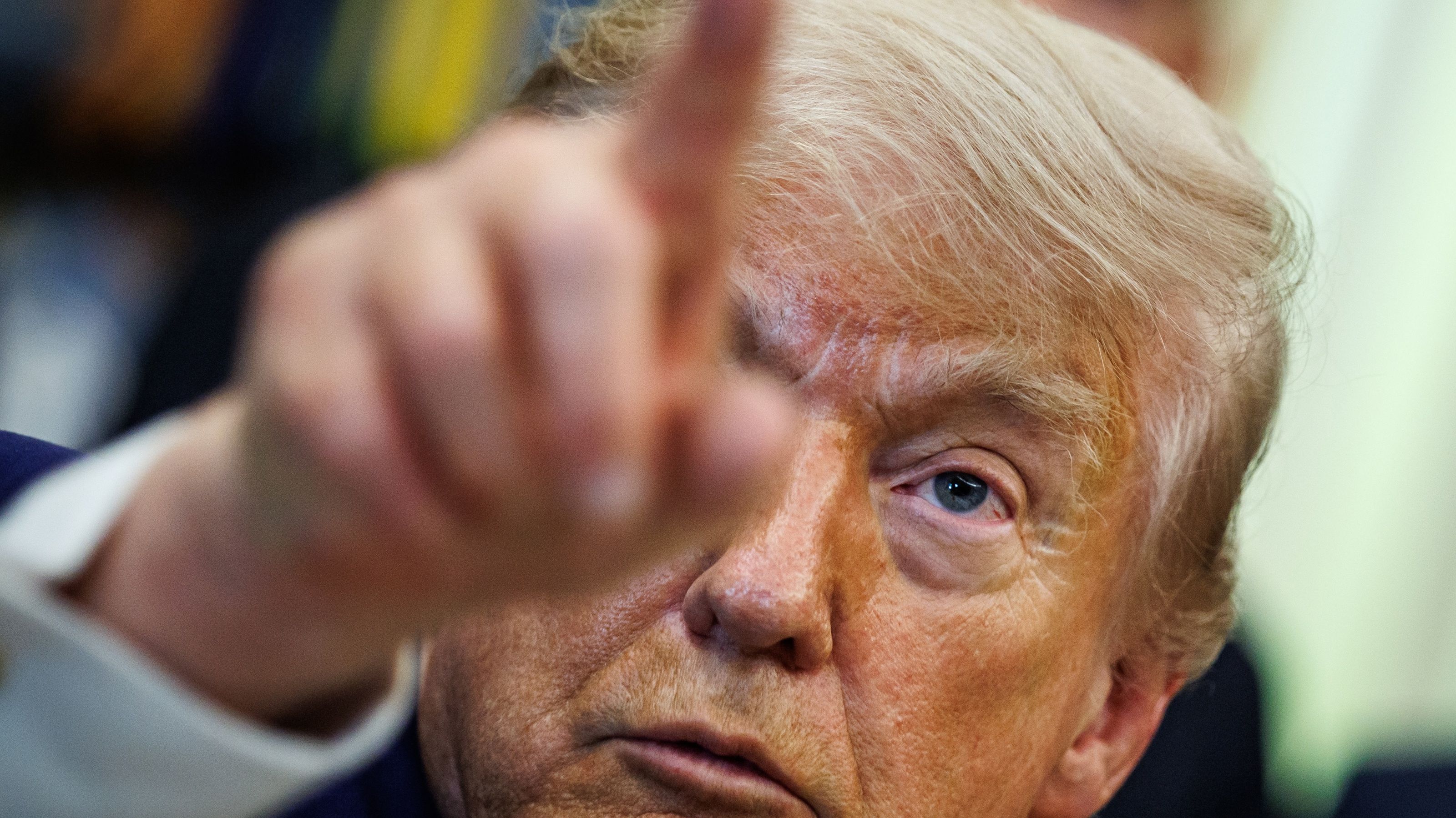 O presidente dos EUA, Donald Trump, em evento com jornalistas na Casa Branca, em 4 de junho.