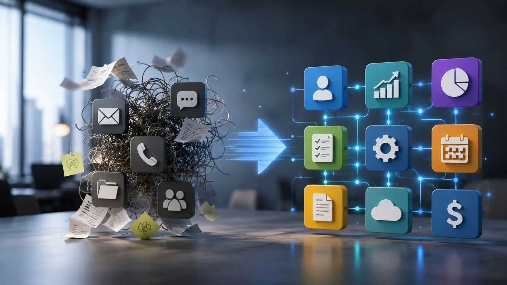 A transformação digital da gestão empresarial passa pela substituição de processos fragmentados por operações integradas, capazes de conectar informações, equipes e decisões em um único fluxo de trabalho.