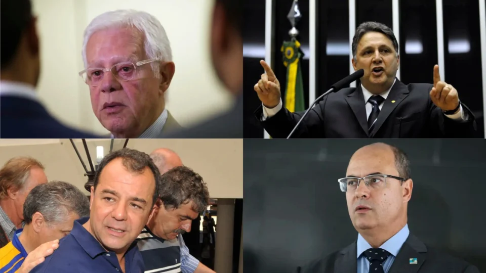 Moreira Franco, Anthony Garotinho, Sérgio Cabral e Wilson Witzel: ex-governadores do Rio de Janeiro que tiveram suas trajetórias marcadas por investigações, disputas judiciais e diferentes desdobramentos na vida política do estado