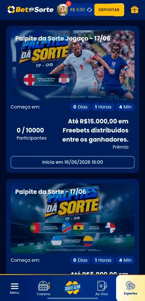Tela inicial da interface da oferta 