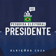 Pesquisa Datafolha mostra quem lidera corrida para presidente; veja os números Ilustração feita pela Gazeta do Povo sobre pesquisa eleitoral nas Eleições 2026, com bandeira do Brasil e a palavra Presidente