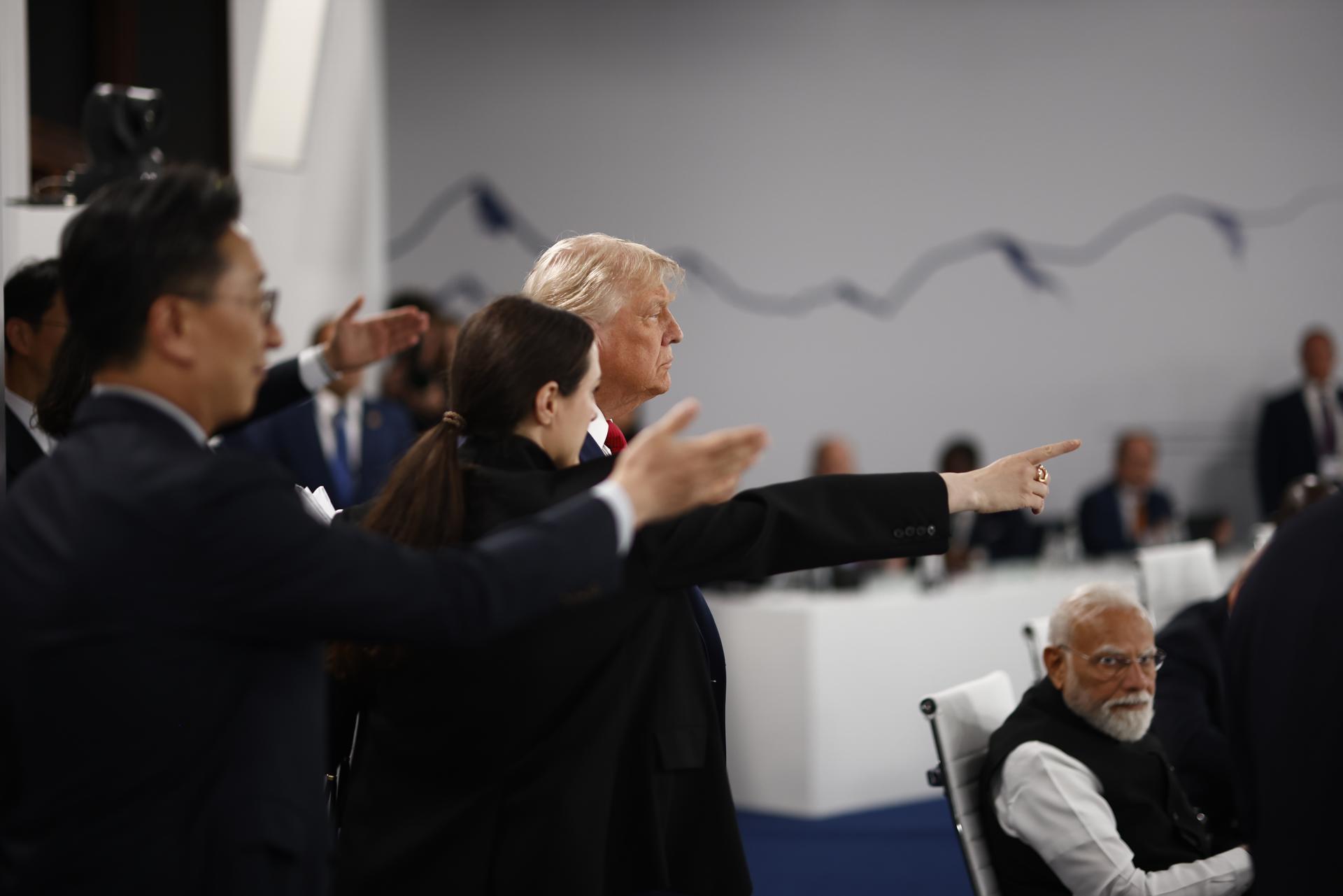 Agência registra Lula criticando Trump no G7