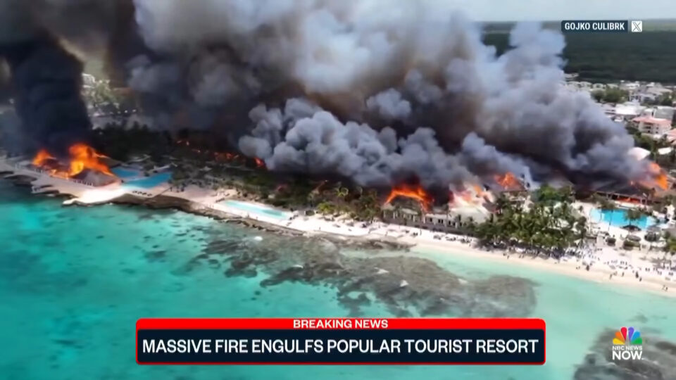 Incêndio em resort de luxo no Caribe mata turista e força retirada de 1,7 mil pessoas