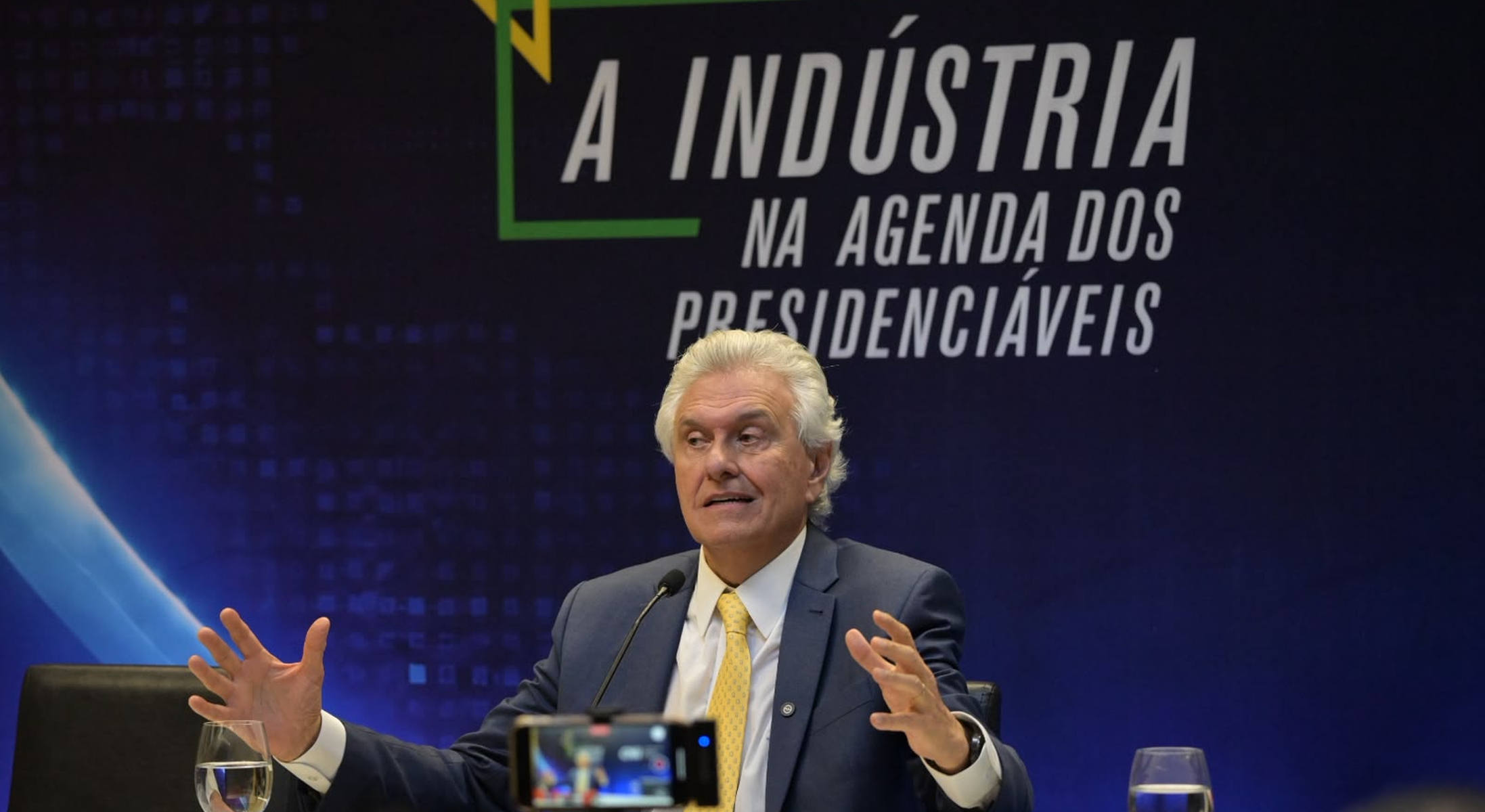 Caiado participou de evento da CNI em Brasília