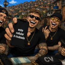 Em vez de trabalhar para impedir roubo de celulares, governo se contenta com avisos em aparelhos roubados. Imagem referente a matéria