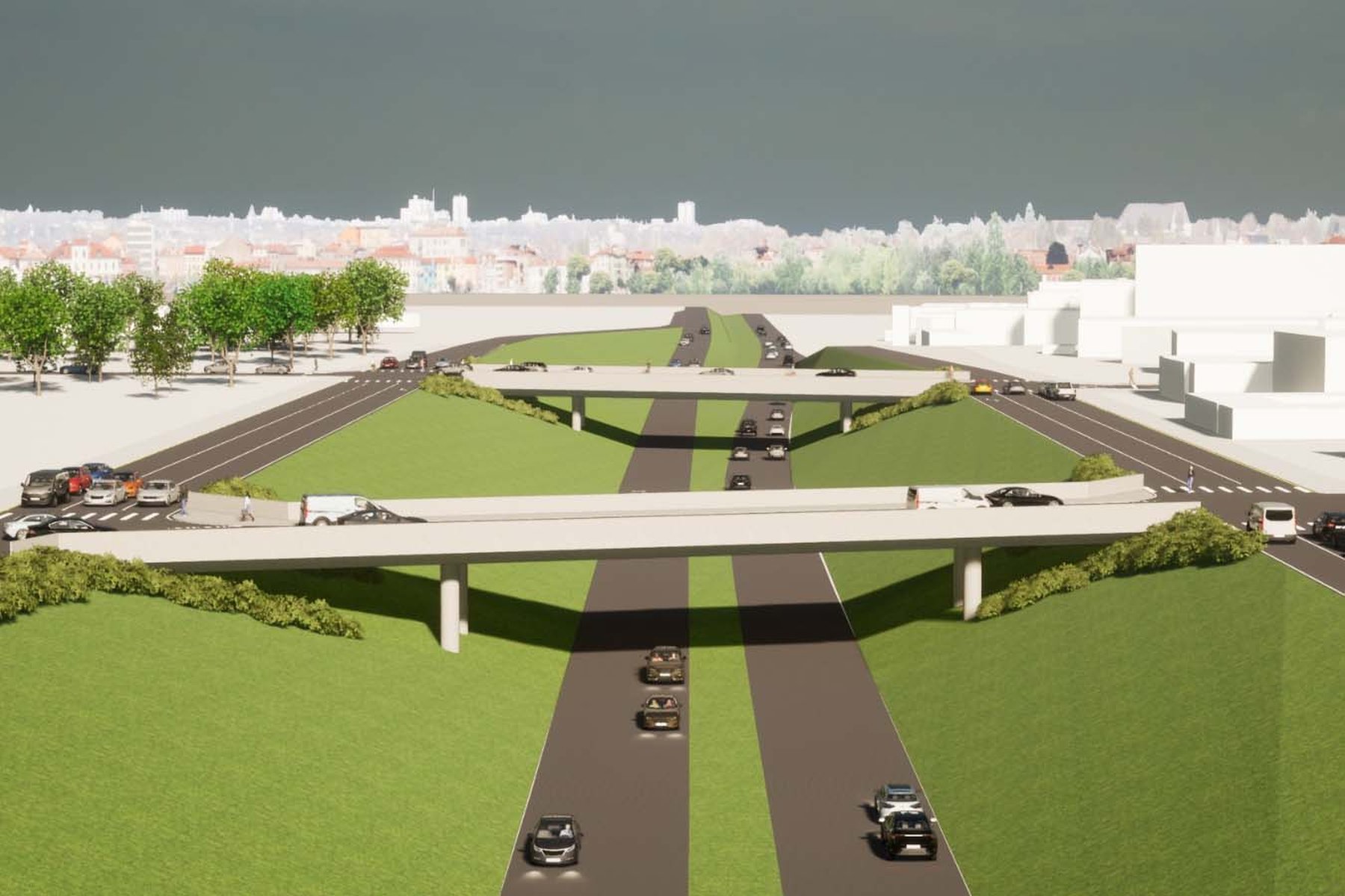 Novo viaduto do Orleans vai criar binário em Curitiba.