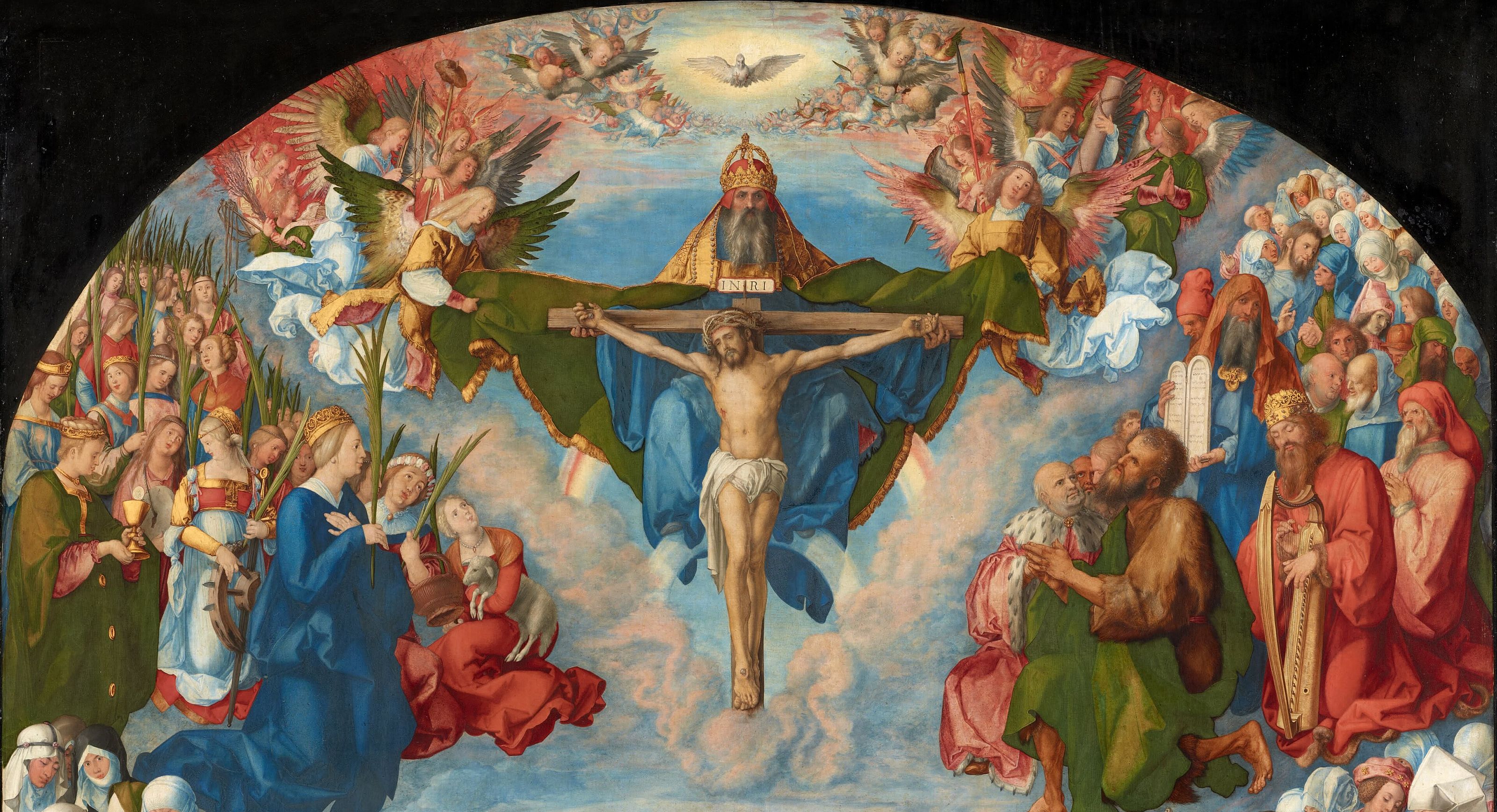 Detalhe da “Adoração da Trindade”, de Albrecht Dürer.