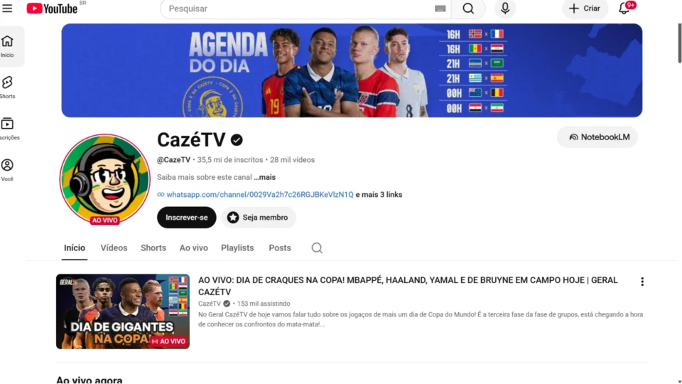 Canal virou alvo de críticas nas redes sociais por forma de anunciar apostas esportivas.