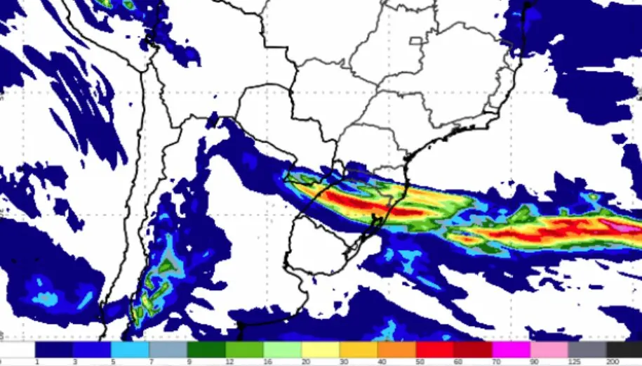 Inmet emite alerta vermelho de grande perigo para o Sul do país, com possível formação de tempestades supercélulas.