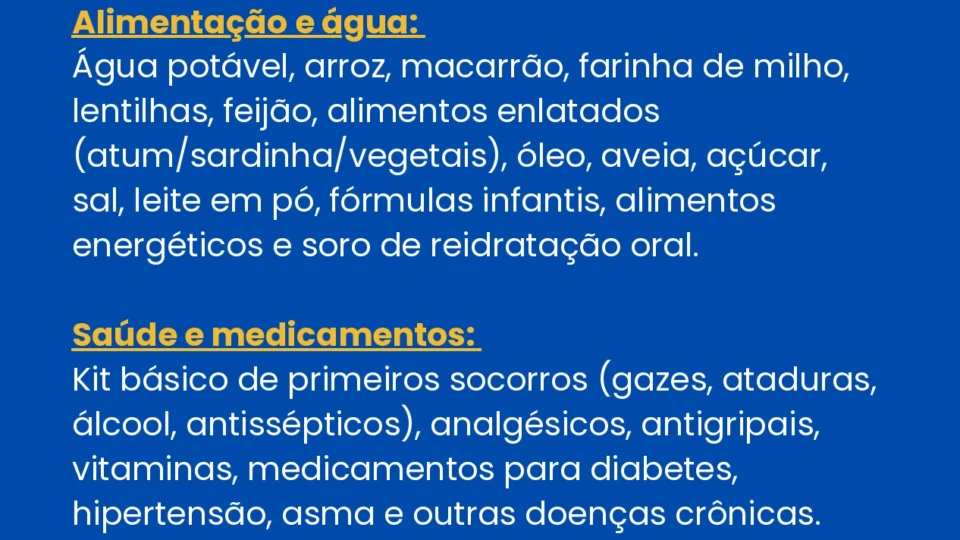 Orientações da Rede Venezuelanos no Brasil (Redeven) a respeito de itens para serem doados neste momento.