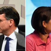 Flávio Bolsonaro e Michelle Bolsonaro
