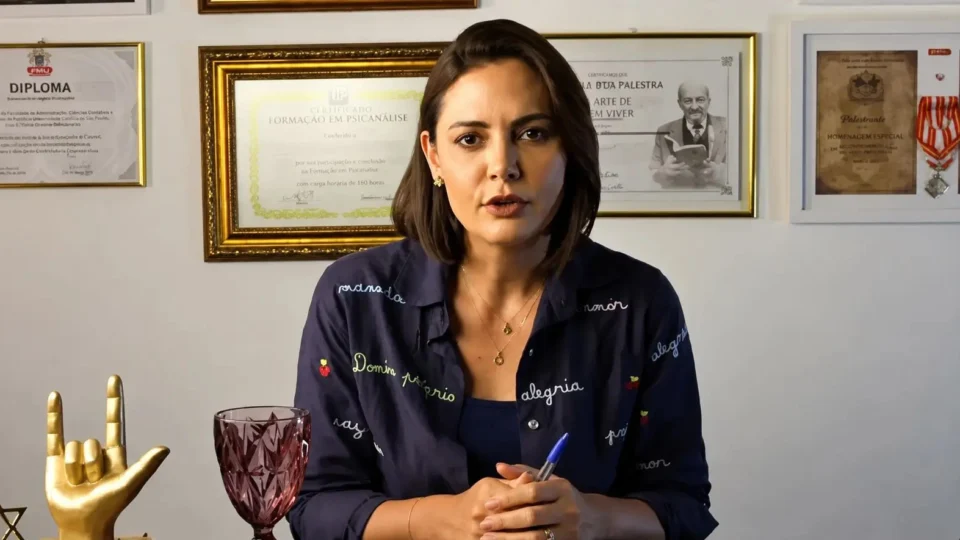 Michelle em trecho de vídeo que causou abalo sísmico na órbita de Flávio Bolsonaro.