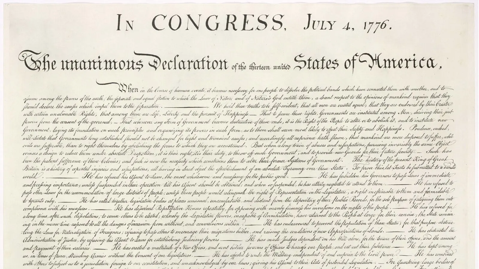 Declaração de Independência dos Estados Unidos: 250 anos.