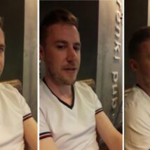 Serguei Cherkasov, espião russo, num restaurante em 2017, em Moscou, durante uma videochamada descoberta pelo Departamento de Justiça dos EUA. Imagem referente a matéria