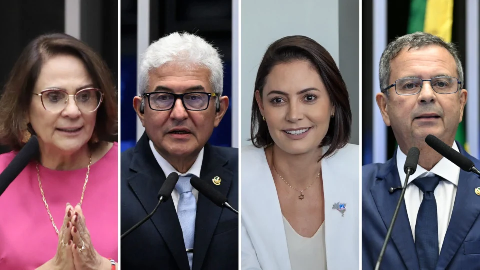 Damares Alves, Marcos Pontes, Michelle Bolsonaro e Rogério Marinho.