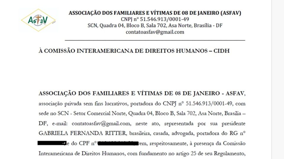 Asfav pede que comissão interamericana cobre aplicação da Lei da Dosimetria