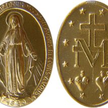 Imagem da Medalha de Nossa Senhora das Graças, similar a que estava no bolso do sobrevivente do terremoto da Venezuela. Imagem referente a matéria