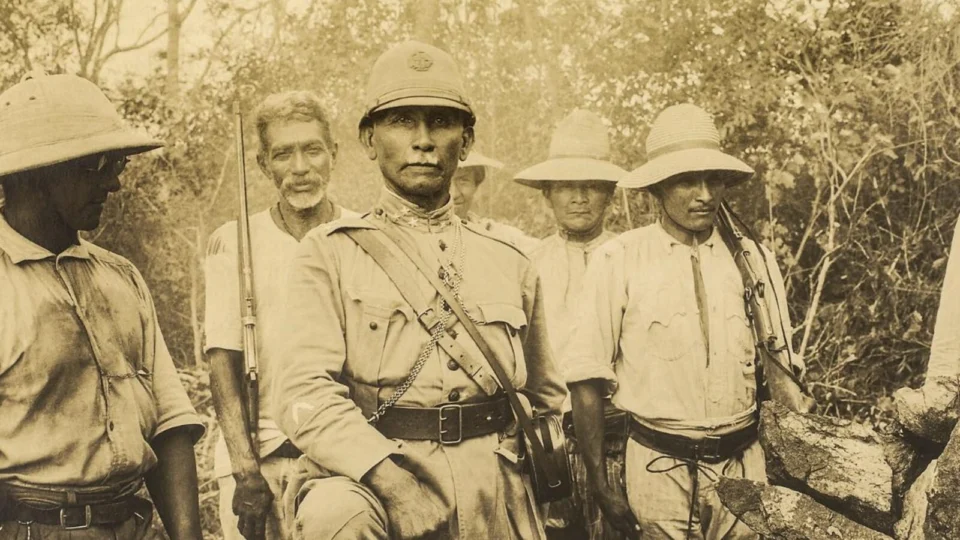Cândido Rondon durante expedição no Mato Grosso, em 1930.