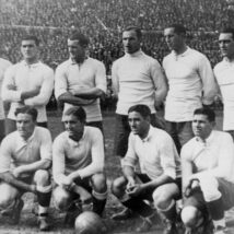 Time do Uruguai que venceu a primeira Copa do Mundo da história, em 1930. Imagem referente a matéria