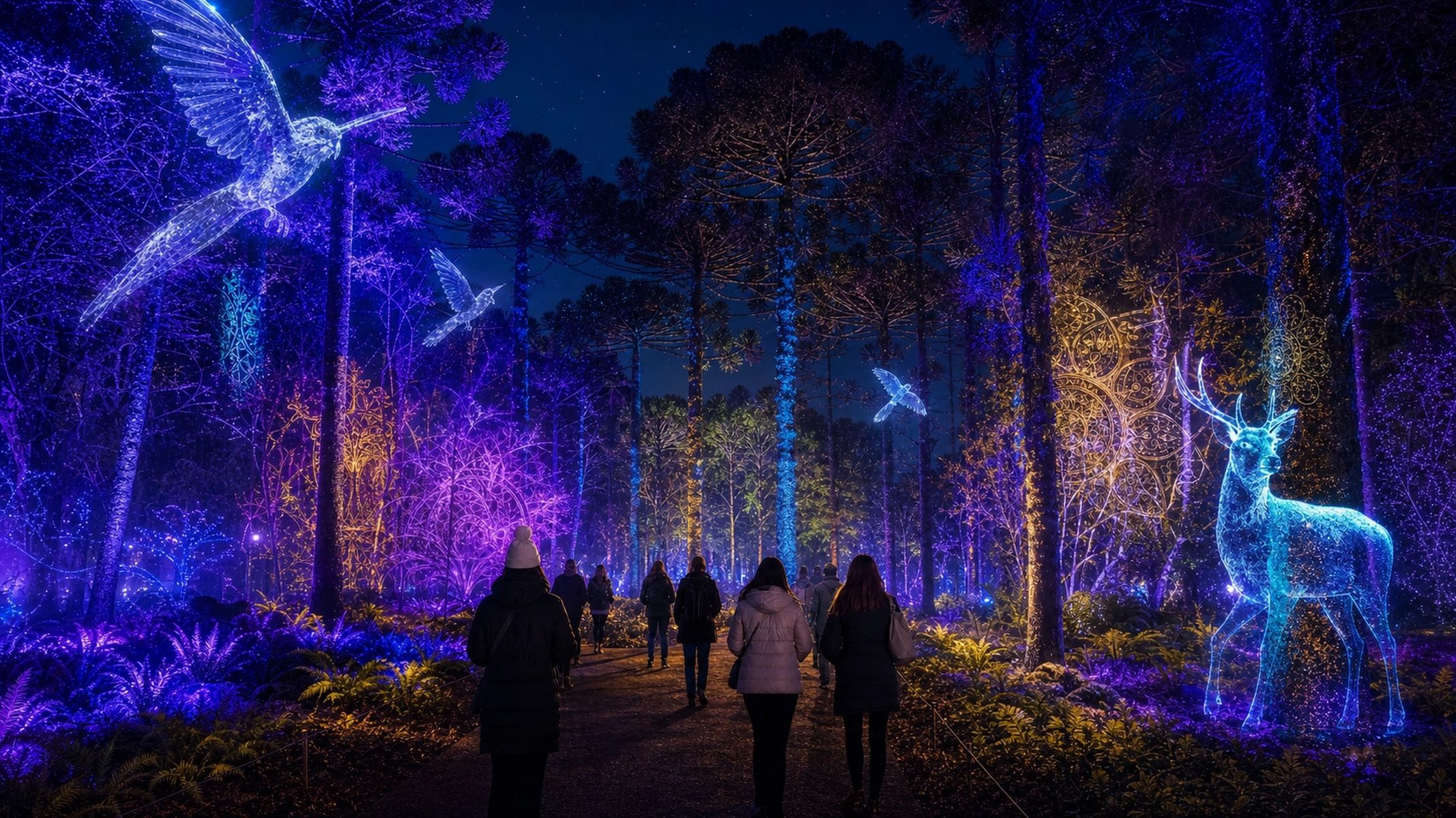 O Inverno Encantado, no Passeio Público, é uma das novidades da temporada e convida o público a descobrir Curitiba por uma nova perspectiva.