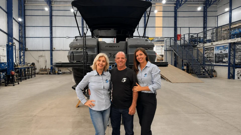 Yolanda e Jorge Manuel Oliveira, fundadores da empresa e Raquel Oliveira, CEO da Fluvimar