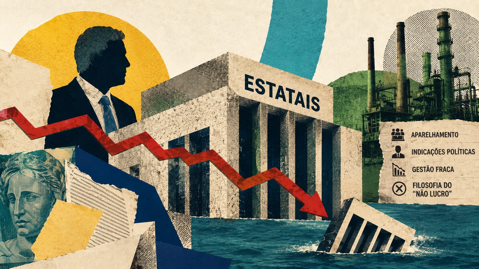 Rombo das estatais federais misturam má gestão, indicações políticas e cultura do “não lucro”
